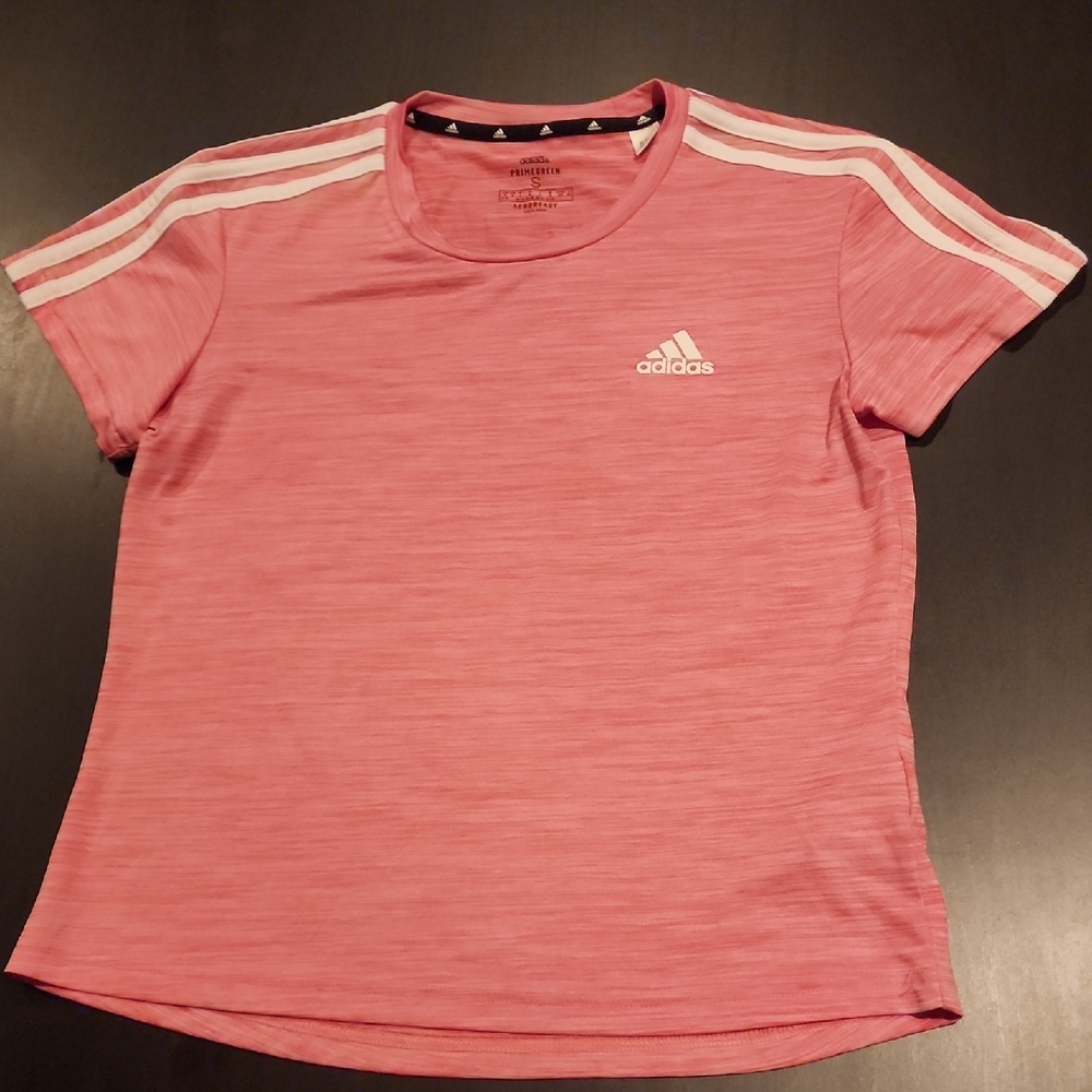 Adidas Pink Fitted Short Sleeve T-Shirt
